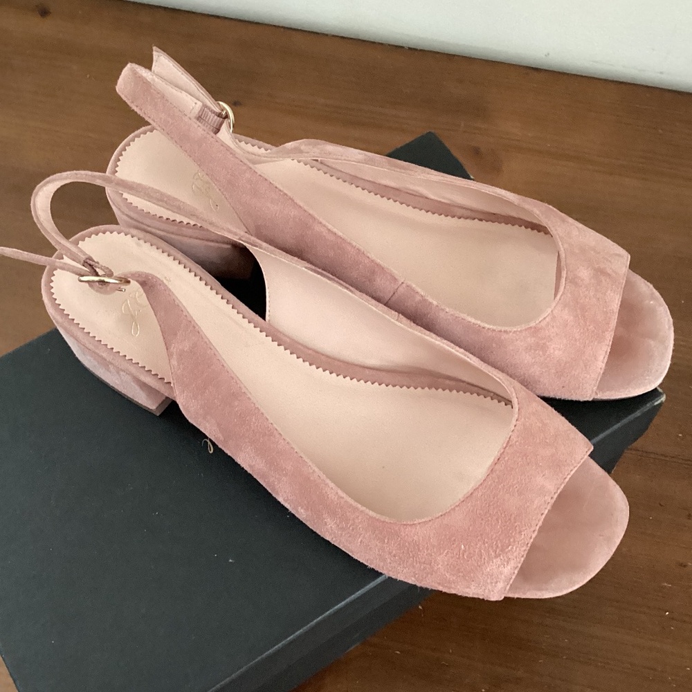 J.Crew Open-Toe Slingback Heels. - image 4